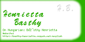 henrietta basthy business card